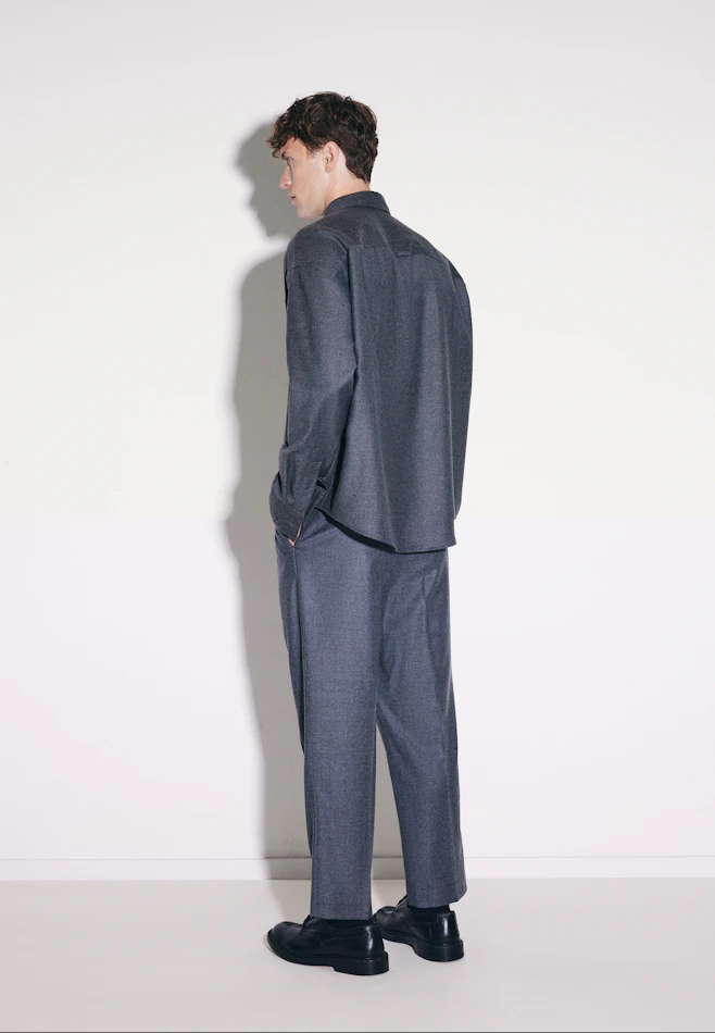 Oversized Fashion-Hemd Flanell in Grau | Seidensticker Onlineshop