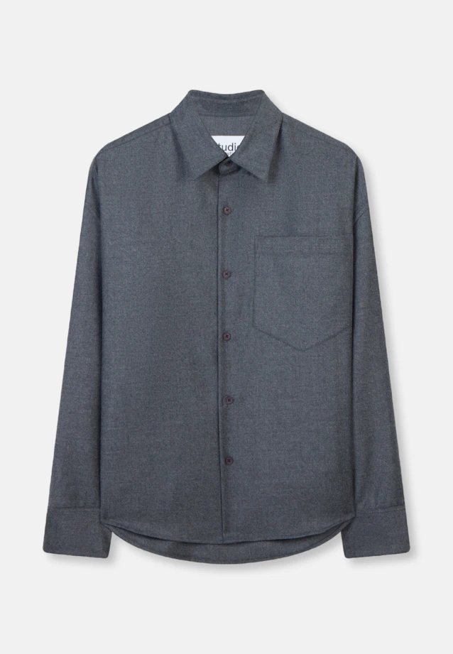Oversized Fashion-Hemd Flanell in Grau |  Seidensticker Onlineshop