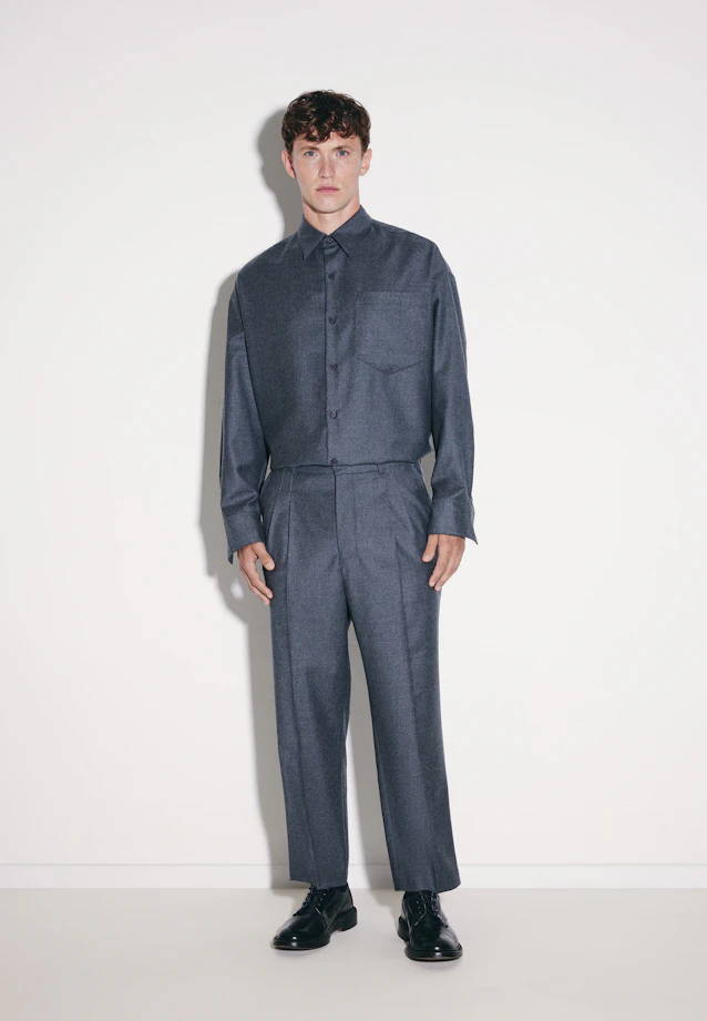 Regular Chino Flanelle in Gris |  Seidensticker Onlineshop
