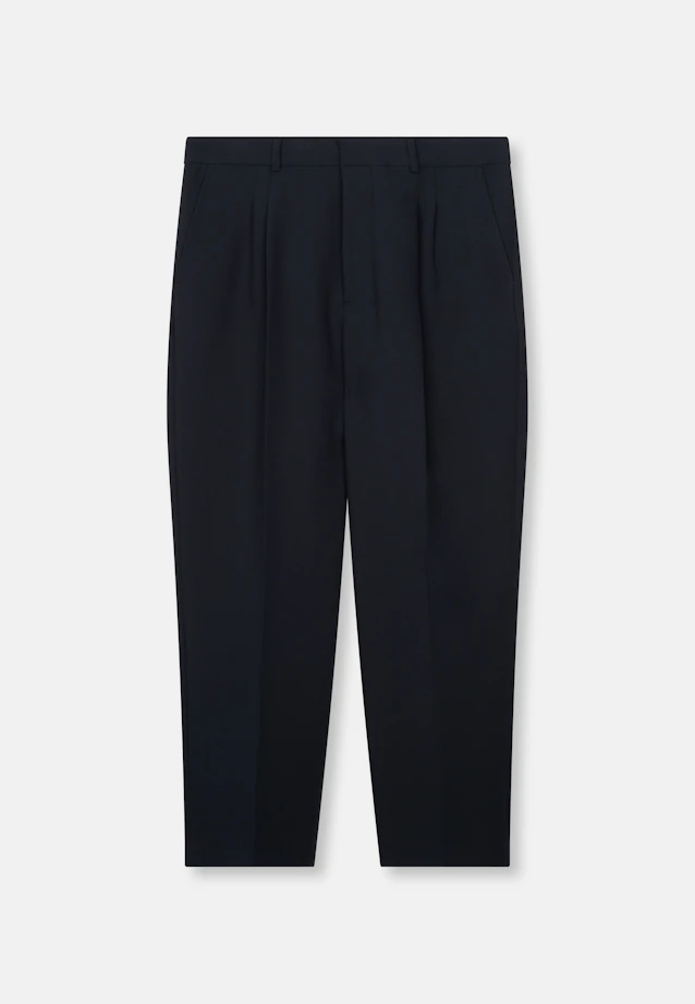 Chino Cropped mit Bundfalten in Schwarz |  Seidensticker Onlineshop