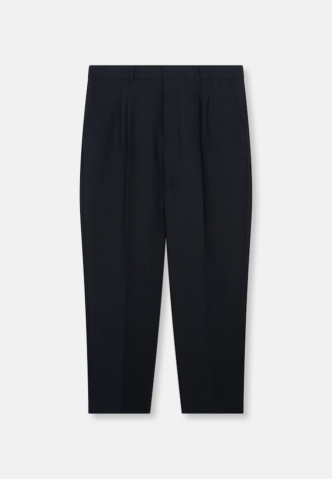 Chino Cropped mit Bundfalten in Schwarz | Seidensticker Onlineshop