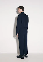 Chino Cropped mit Bundfalten in Dunkelblau |  Seidensticker Onlineshop