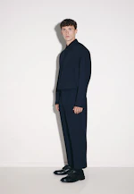 Chino Cropped mit Bundfalten in Dunkelblau |  Seidensticker Onlineshop