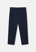 Chino Cropped mit Bundfalten in Dunkelblau |  Seidensticker Onlineshop