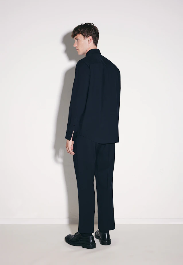 Relaxed Fashion-Hemd Uni in Dunkelblau |  Seidensticker Onlineshop