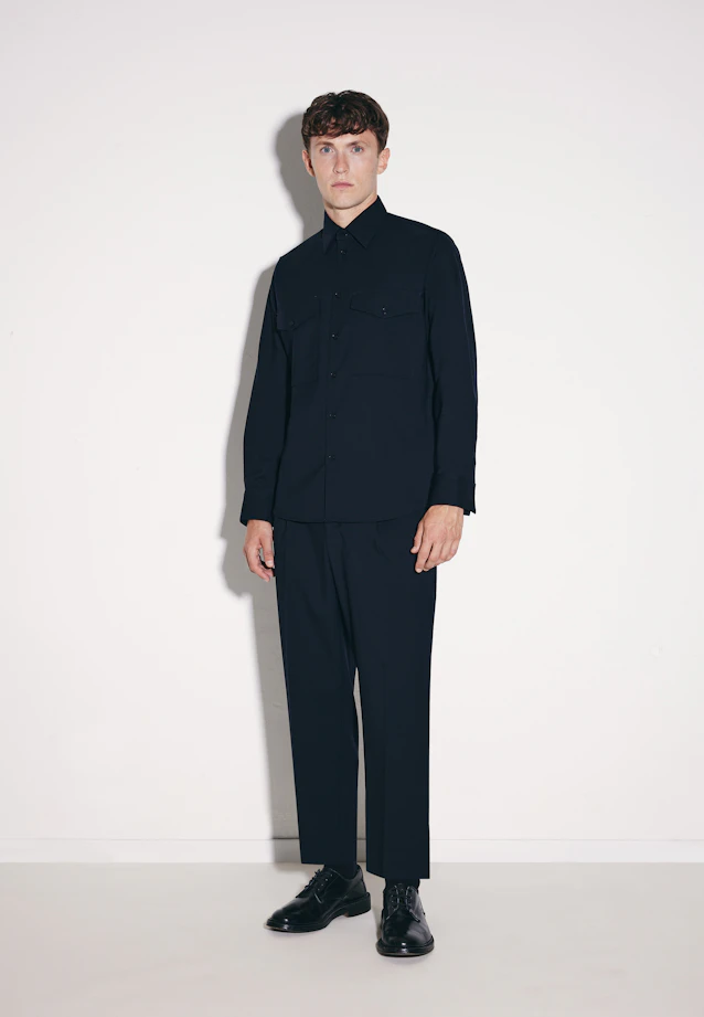 Relaxed Fashion-Hemd Uni in Dunkelblau |  Seidensticker Onlineshop