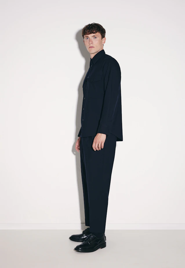Relaxed Fashion-Hemd Uni in Dunkelblau |  Seidensticker Onlineshop