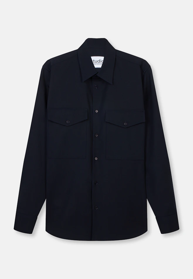 Relaxed Fashion-Hemd Uni in Dunkelblau | Seidensticker Onlineshop