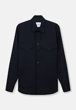 Relaxed Fashion-Hemd Uni in Dunkelblau |  Seidensticker Onlineshop
