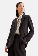 Zweiknopf Blazer mit Pattentaschen aus einer Wollmischung in Braun |  Seidensticker Onlineshop