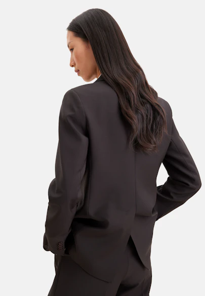 Zweiknopf Blazer mit Pattentaschen aus einer Wollmischung in Braun |  Seidensticker Onlineshop