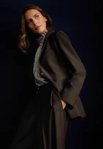 Zweiknopf Blazer mit Pattentaschen aus einer Wollmischung in Braun |  Seidensticker Onlineshop