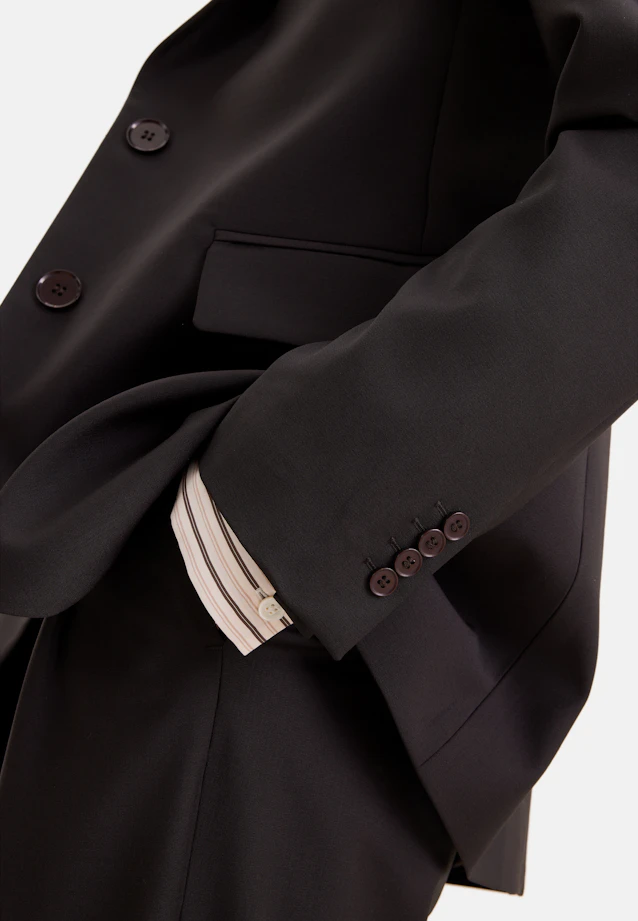 Zweiknopf Blazer mit Pattentaschen aus einer Wollmischung in Braun |  Seidensticker Onlineshop