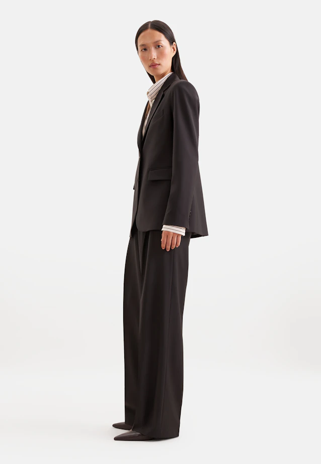 Zweiknopf Blazer mit Pattentaschen aus einer Wollmischung in Braun |  Seidensticker Onlineshop