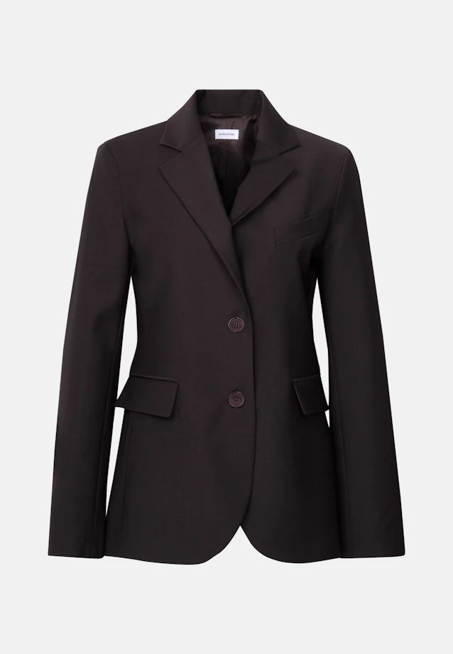 Zweiknopf Blazer mit Pattentaschen aus einer Wollmischung in Braun |  Seidensticker Onlineshop