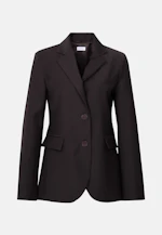 Zweiknopf Blazer mit Pattentaschen aus einer Wollmischung in Braun |  Seidensticker Onlineshop