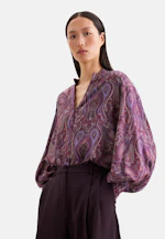 Chemisier à col montant avec poignets hauts in Lilas |  Seidensticker Onlineshop
