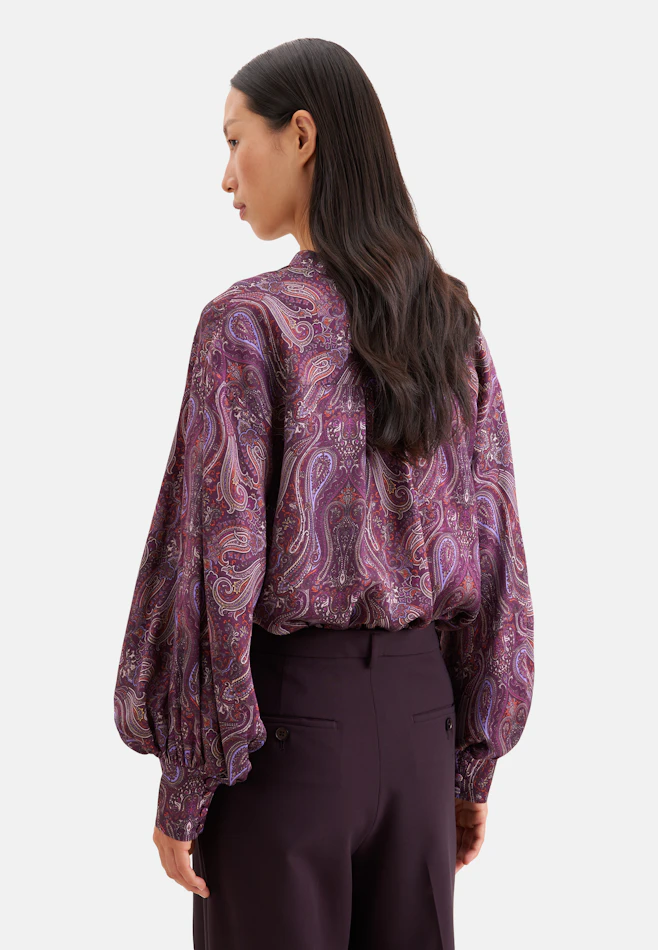 Chemisier à col montant avec poignets hauts dans Lilas | Boutique en ligne Seidensticker