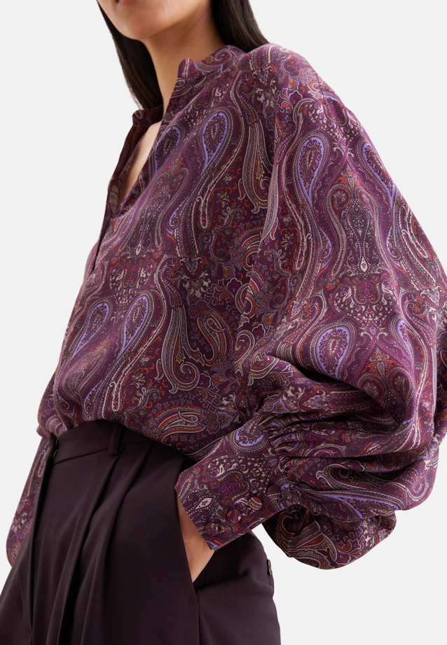 Chemisier à col montant avec poignets hauts in Lilas |  Seidensticker Onlineshop