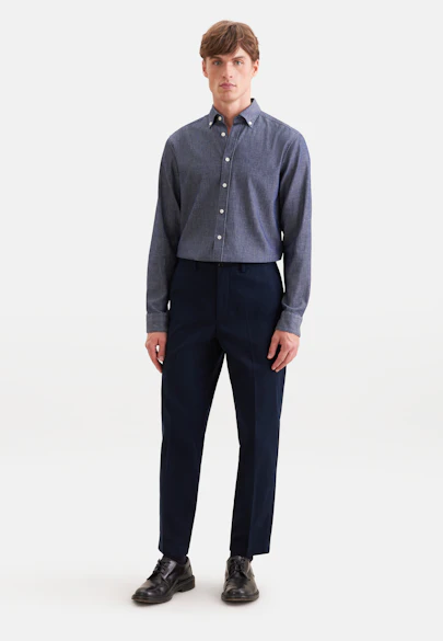 Regular Chino Uni in Bleu Foncé |  Seidensticker Onlineshop