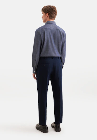 Regular Chino Uni in Bleu Foncé |  Seidensticker Onlineshop
