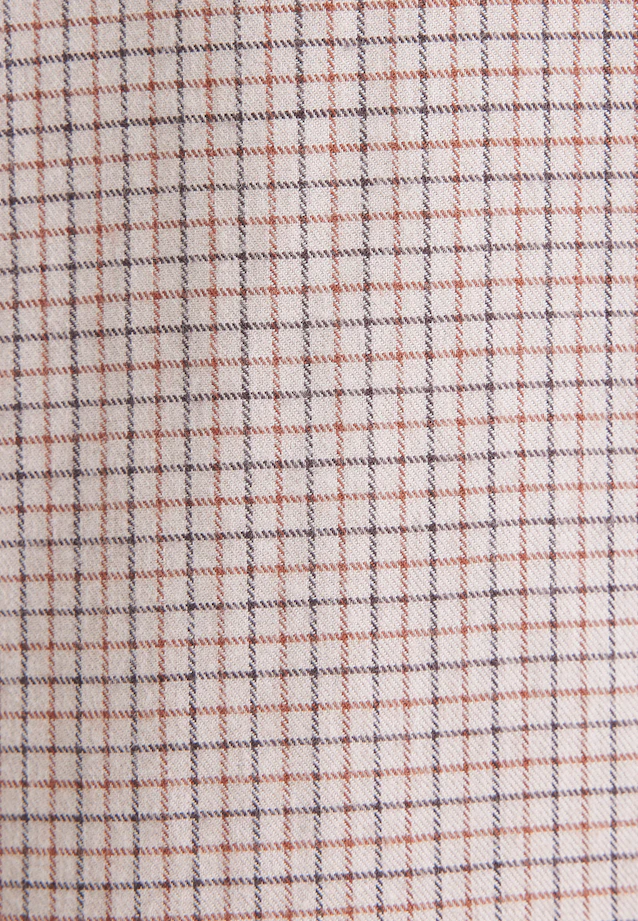 Regular Flanellhemd Karo in Beige |  Seidensticker Onlineshop