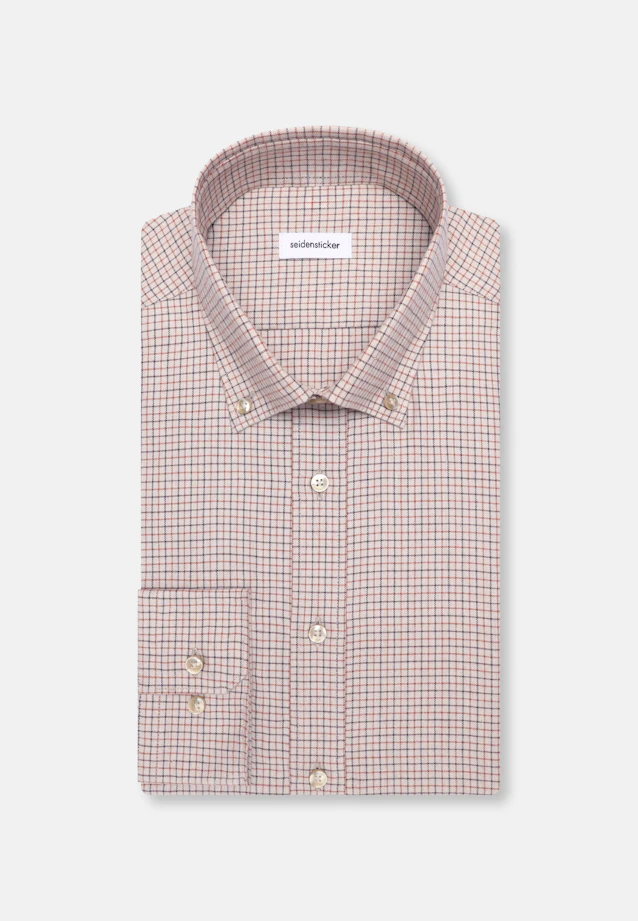 Regular Flanellhemd Karo in Beige |  Seidensticker Onlineshop