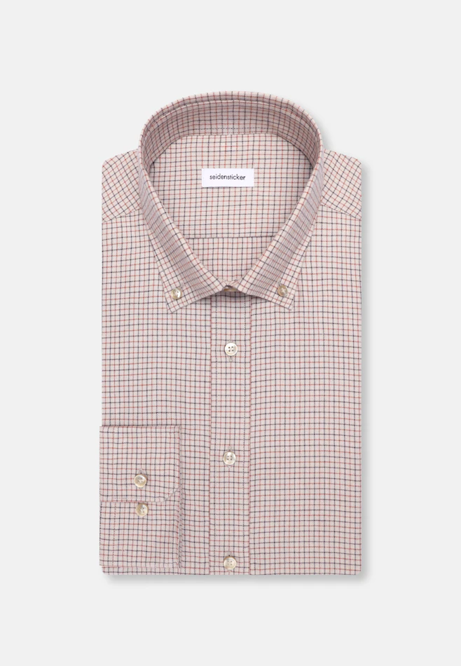 Regular Flanellhemd Karo in Beige | Seidensticker Onlineshop