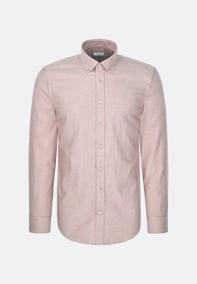 Regular Flanellhemd Karo in Beige |  Seidensticker Onlineshop