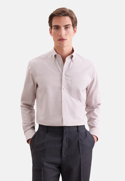 Regular Chemise en flanelle carreaux in Rouge |  Seidensticker Onlineshop