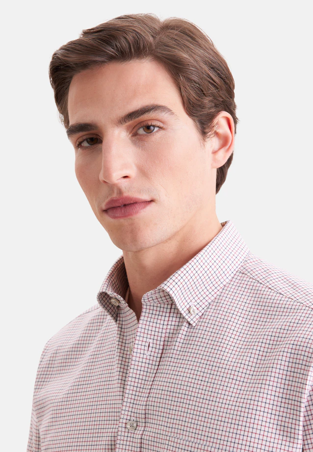 Regular Flanellhemd Karo in Rot |  Seidensticker Onlineshop
