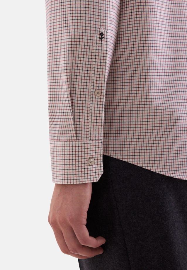 Regular Flanellhemd Karo in Rot |  Seidensticker Onlineshop