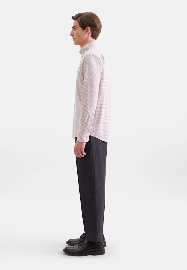 Regular Flanellhemd Karo in Rot |  Seidensticker Onlineshop