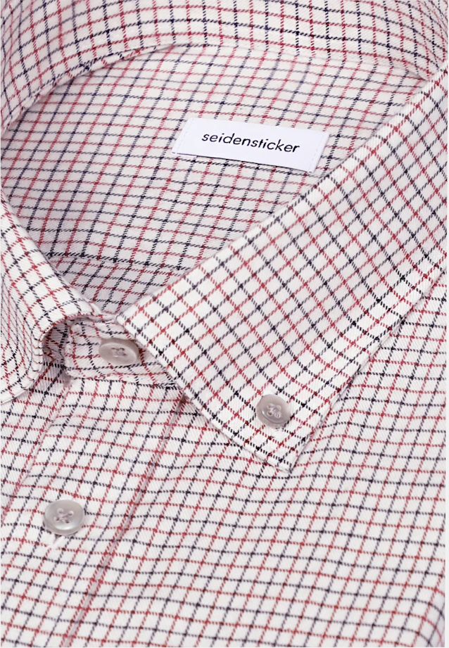 Regular Flanellhemd Karo in Rot |  Seidensticker Onlineshop