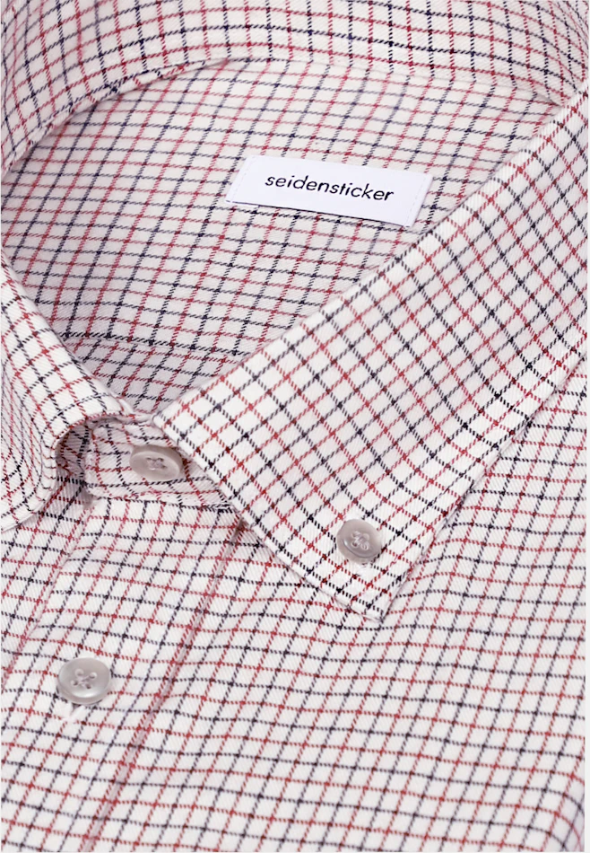 Regular Flanellhemd Karo in Rot | Seidensticker Onlineshop