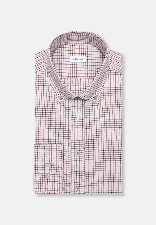 Regular Flanellhemd Karo in Rot |  Seidensticker Onlineshop