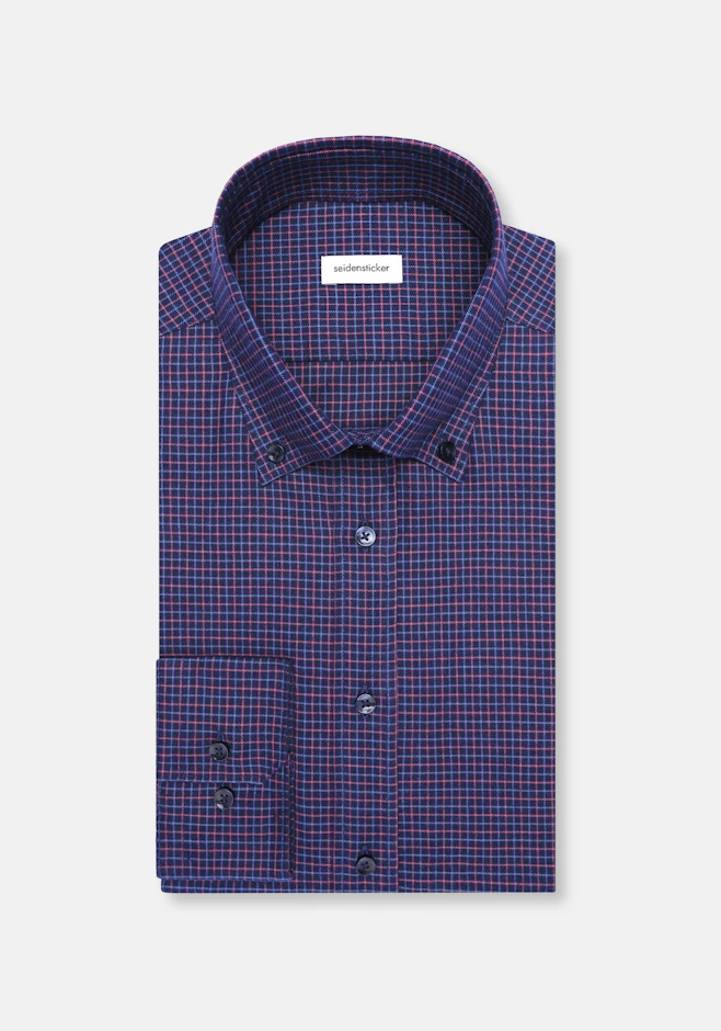 Slim Flannel shirt Check in Dunkelblau | Seidensticker online shop