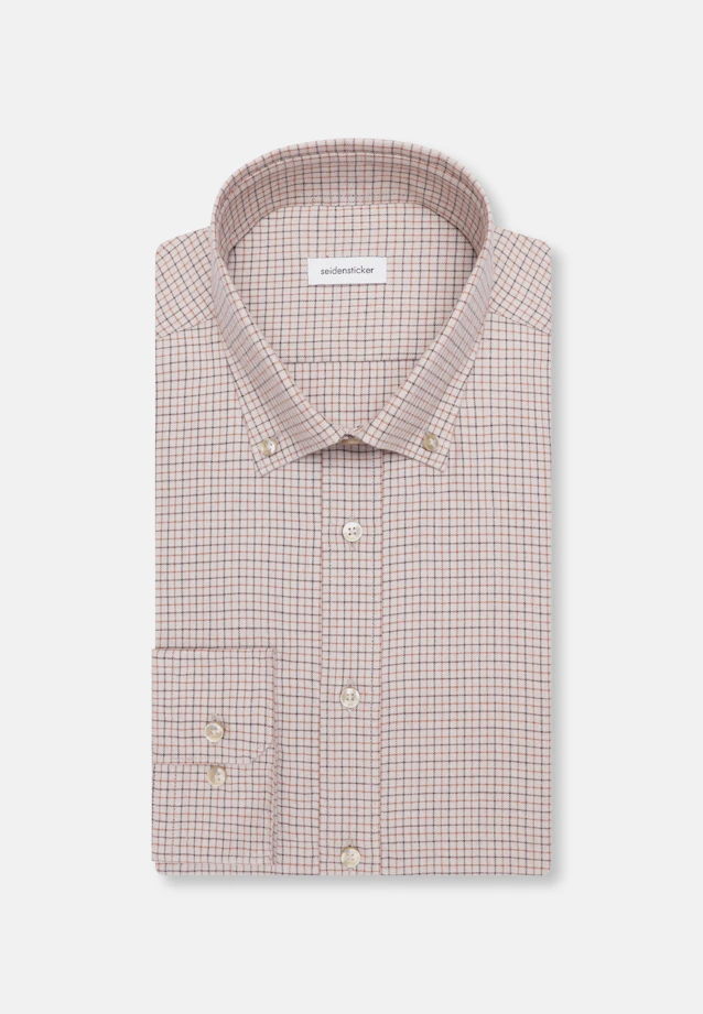 Slim Flanellhemd Karo in Beige |  Seidensticker Onlineshop