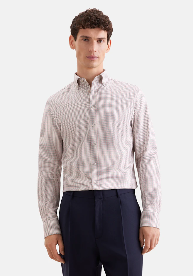 Slim Flanellhemd Karo in Rot | Seidensticker Onlineshop