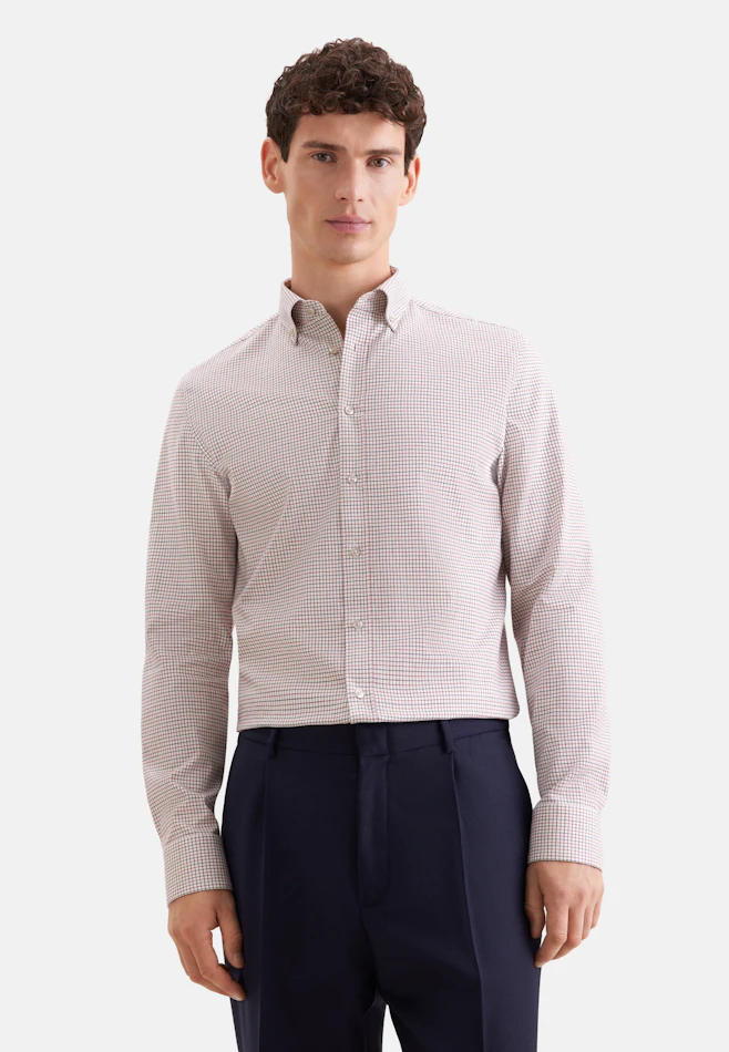 Slim Flanellhemd Karo in Rot | Seidensticker Onlineshop