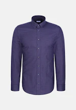 Shaped Flannel shirt Check in Dunkelblau |  Seidensticker Onlineshop
