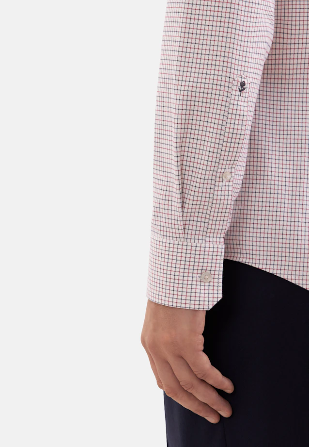 Shaped Flanellhemd Karo in Rot |  Seidensticker Onlineshop