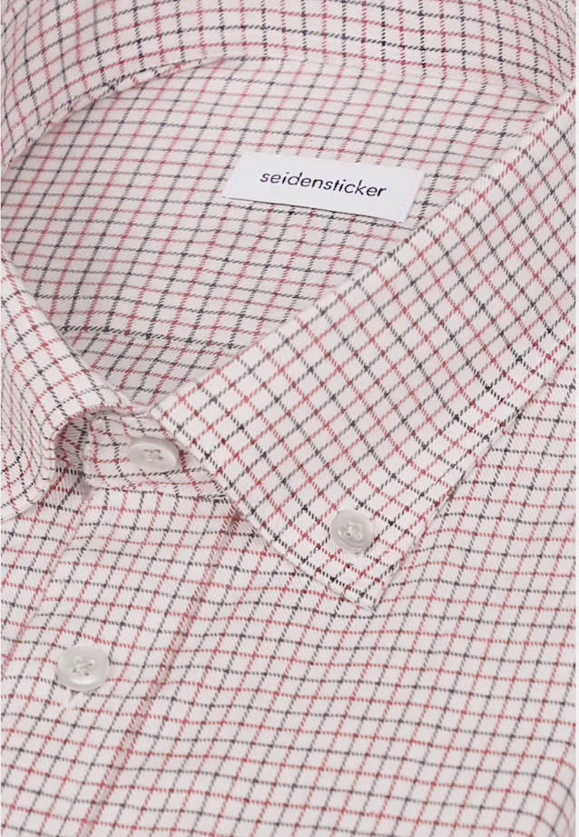 Shaped Flanellhemd Karo in Rot |  Seidensticker Onlineshop