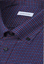 Comfort Flanellhemd Karo in Dunkelblau |  Seidensticker Onlineshop
