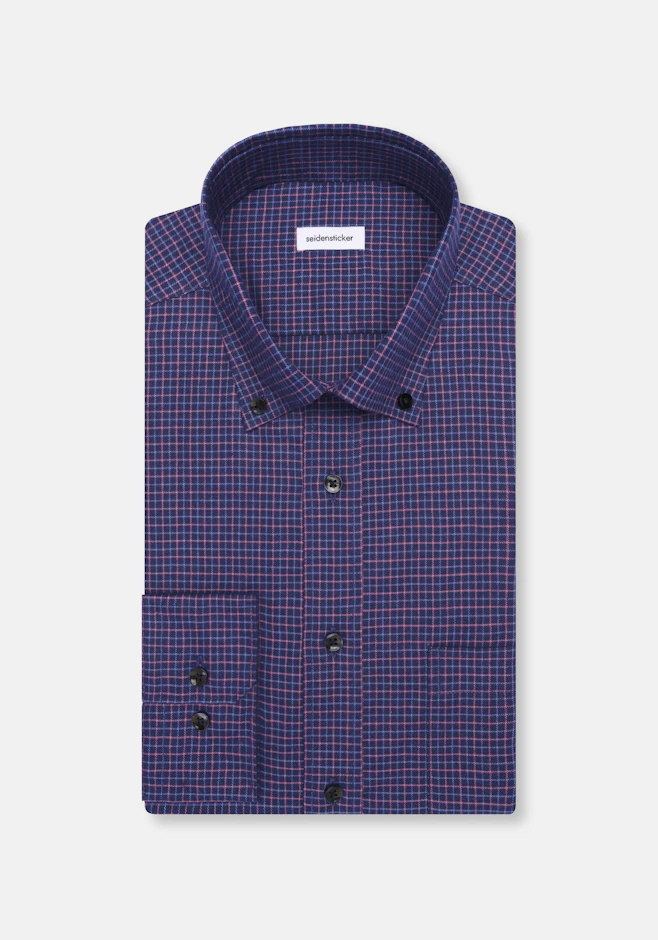 Comfort Flannel shirt Check in Dunkelblau | Seidensticker online shop