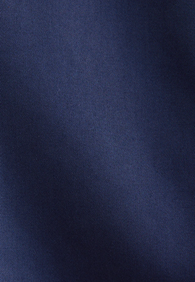 Kelchkragenbluse aus Baumwollsatin in Bleu Foncé |  Seidensticker Onlineshop