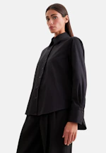 Hemdbluse in A- Linie aus Twil mit langer Manschette in Noir |  Seidensticker Onlineshop