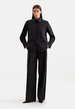 Hemdbluse in A- Linie aus Twil mit langer Manschette in Noir |  Seidensticker Onlineshop