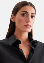 Hemdbluse in A- Linie aus Baumwollpopeline in Noir |  Seidensticker Onlineshop