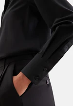 Hemdbluse in A- Linie aus Baumwollpopeline in Noir |  Seidensticker Onlineshop